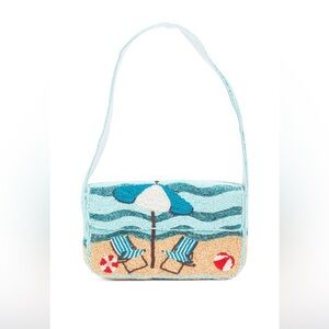 Umbrella and Chairs Beaded Bag